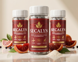 Kit com três potes de Secalyn, suplemento alimentar com 60 cápsulas cada